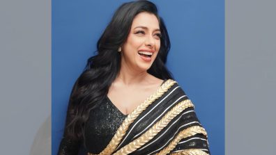 Anupamaa actress Rupali Ganguly turns majestic in black & gold sequinned six yards