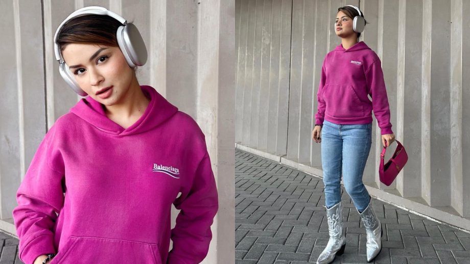 Cozy Hoodie, Denim Jeans & Boots: Avneet Kaur's Winter Essentials 879425