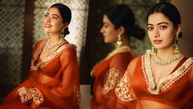 [Photos] Rashmika Mandanna radiates allure in organza red lehenga