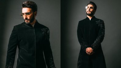 Ranveer Singh is dreamboat personified in sequin motif black Bandhgala