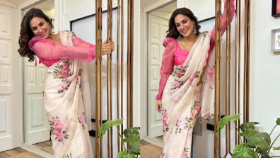 Shraddha Arya’s Prettiest Spin To Her Floral Saree, See Here