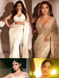 Mouni Roy to Isha Malviya, Television Actresses in an Ivory Embroidered Saree, Perfect for all Seasons