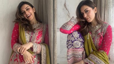 Hansika Motwani’s Heavily Embellished Tri-color Salwar Suit Is Steal-worthy