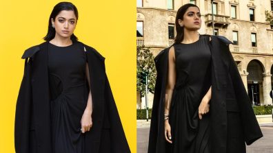 Rashmika Mandanna Makes Heads Turn In   Black Dress With Trench Coat, See Photos