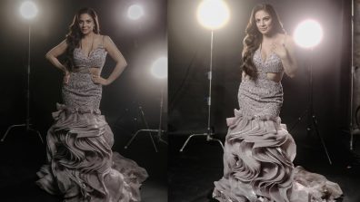 Shraddha Arya Looks Captivating Mermaid In Ruffle Trail Gown, Take A Look