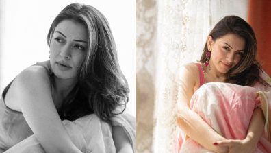 Ethnic Elegance: Hansika Motwani Captivates Our Hearts In A White And Pink Floral Printed Saree