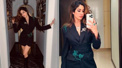 Modern Muse: Janhvi Kapoor Makes A Bold Statement In A Stunning Blue Blazer Dress