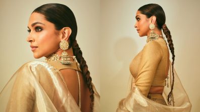 Mom-to-be Deepika Padukone Looks Elegant In Golden Lahenga, See Royal Pics