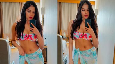 Ocean Vibes: Malavika Mohanan Flaunts her Toned Figure in a Classy Floral Bralette and Skirt With Nature View, See Photos!