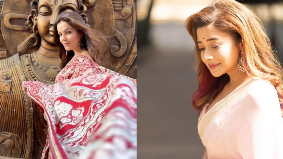 Desi Saree Showdown: Rubina Dilaik in a Printed Saree or Tina Datta in a Plain Saree: Whose Saree Look Wins Your Heart? 894493