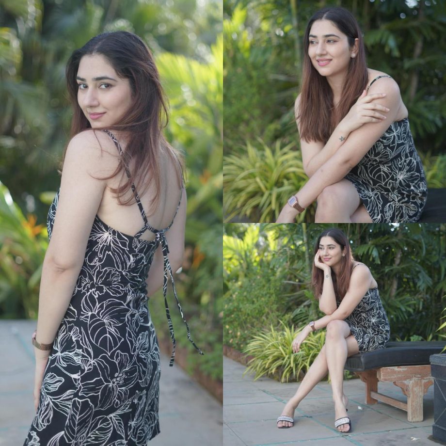 Get The Summer Vibe Right With Disha Parmar's Back Mini Dress Look 894341