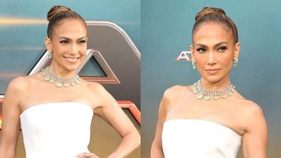 Jennifer Lopez Styles Her Look In Manish Malhotra’s ILENA Necklace Set At Atlas Premiere