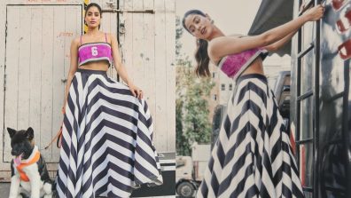 Mr And Mrs Mahi: Janhvi Kapoor Redefines Retro Style In A Black-and-white Skirt With Cute Shimmery Crop Top