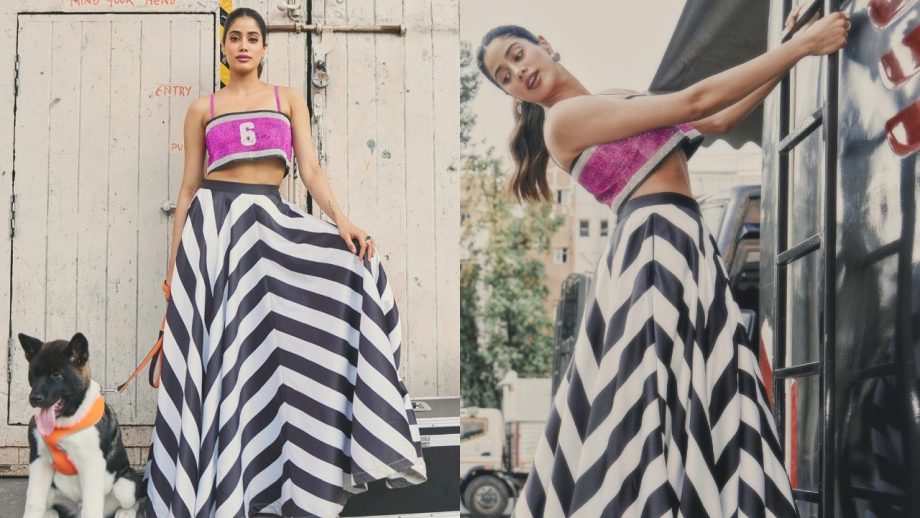 Mr And Mrs Mahi: Janhvi Kapoor Redefines Retro Style In A Black-and-white Skirt With Cute Shimmery Crop Top 894717