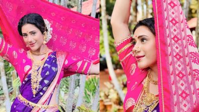 [Photos] Jhanak Fame Hiba Nawab Turns ‘Marathi Mulgi’ in a Purple Nauvari Saree