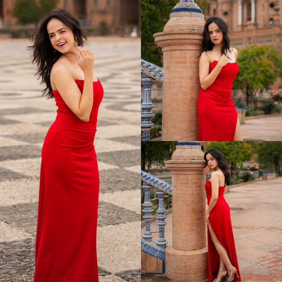 TMKOC Palak Sindhwani Looks Glamorous In Red Thigh-High Slit Gown, Sunayana Fozdar Calls Her 'Pretty' 896865