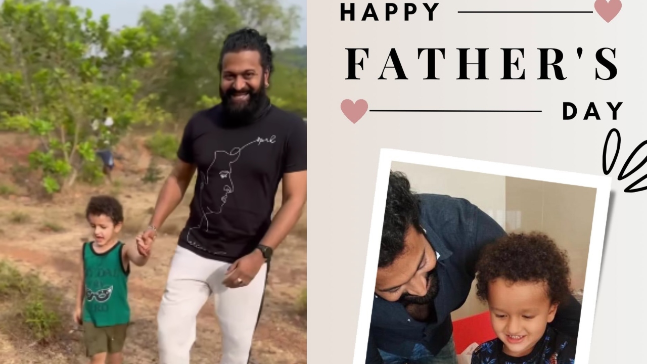 Compiling the best of Rishab Shetty's memories with his kids on Father's Day! 900784