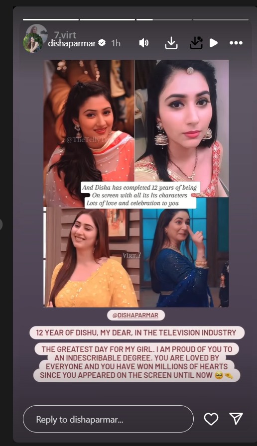 Disha Parmar completes 12 years in the TV industry; let's revisit her journey 901197
