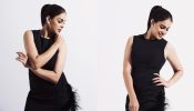 Genelia Deshmukh's Black Feathery Slit Gown Is Apt For Cocktail Party Night, Take Cues