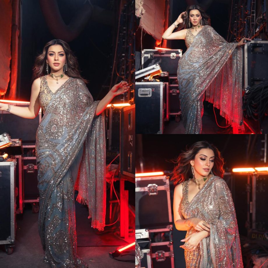 Hansika Motwani Exudes Elegance In Pastel Blue Saree With Designer Blouse, See Pics! 899280