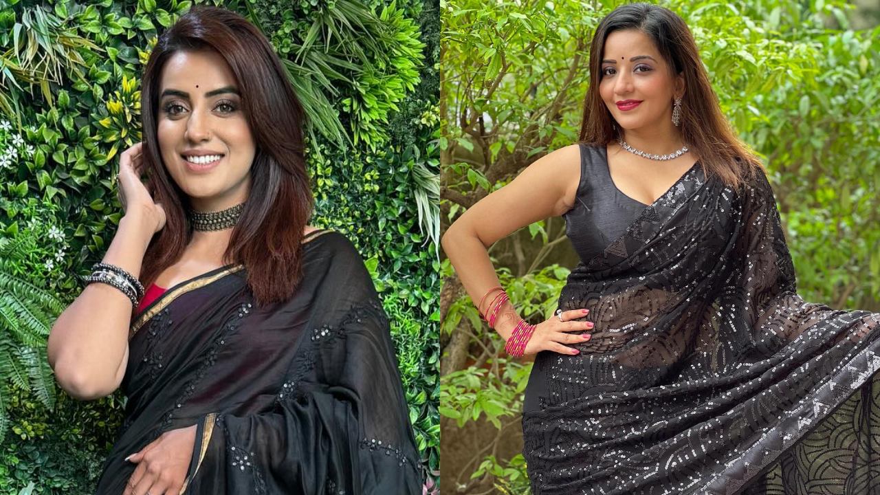 Monalisa Vs. Akshara Singh: Who Stuns In Black Saree Look? 898823