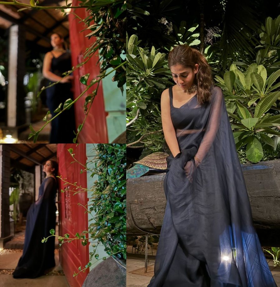Nayantara Looks Sexy In Blue Sleeveless Design Blouse And Saree, Checkout Photos 903982