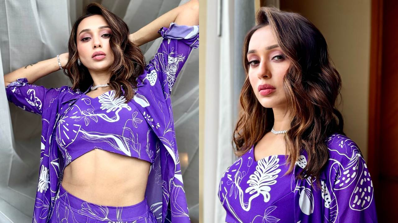 [Photos] Mimi Chakraborty Channels Inner Beauty In Purple Three-piece Outfit 900665