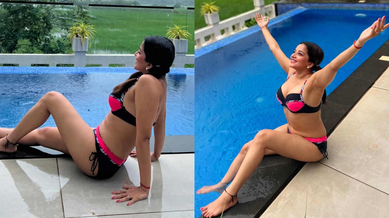 Pool Baby: Monalisa Chills In Dual Color Bikini, Flaunts Picturesque Figure 901713