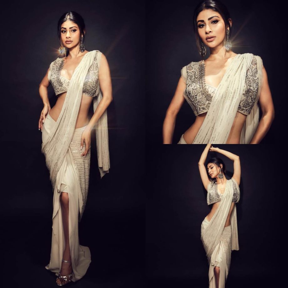 Sonakshi Sinha to Mouni Roy: 6 Bollywood Divas Showcasing Favourite Ivory Sarees Fit Is Perfect For Weddings to Festivals 903195