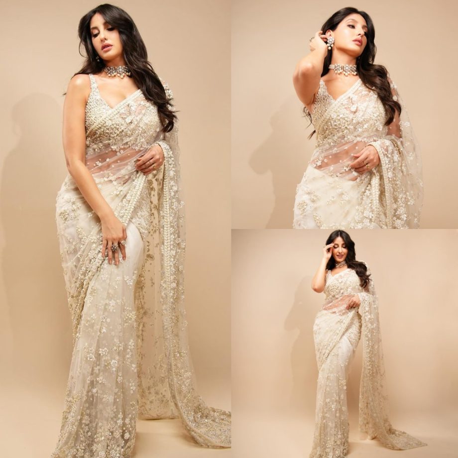 Sonakshi Sinha to Mouni Roy: 6 Bollywood Divas Showcasing Favourite Ivory Sarees Fit Is Perfect For Weddings to Festivals 903200