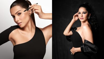 Tara Sutaria’s One-shoulder Look Or Sunny Leone’s Off-shoulder Style: Whose Black Dress Neck Design Is Alluring?