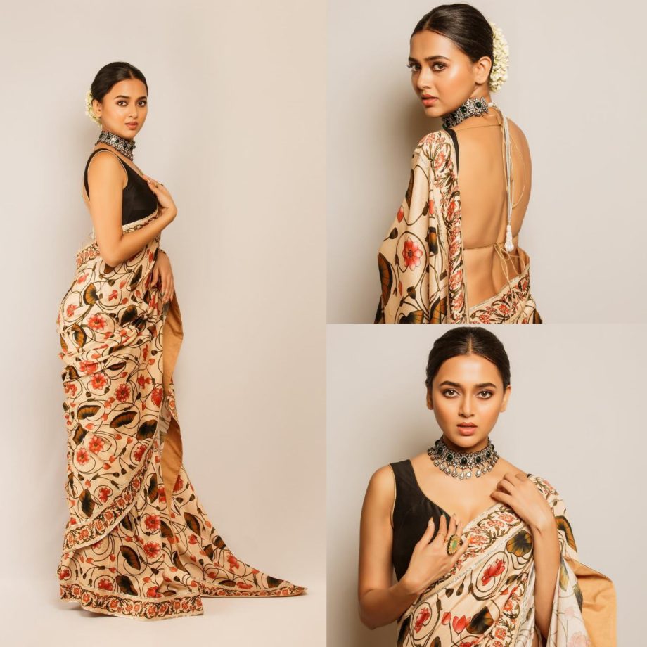 Tejasswi Prakash's Bold Blouse Designs Make Her Look Stunning In Saree 903468