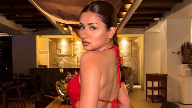 Avneet Kaur Drops Sizzling Look in a red hugging backless gown