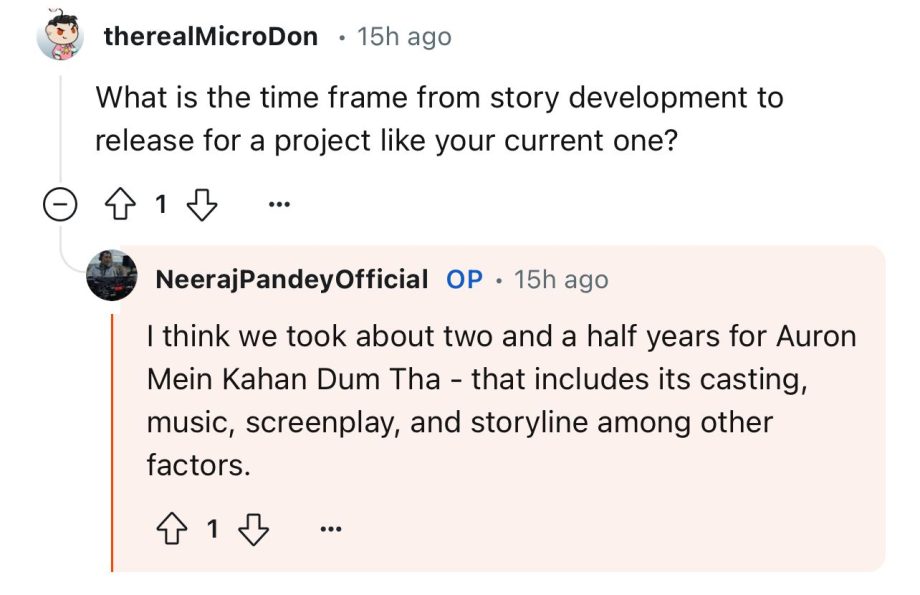 From choosing the title ‘Auron Mein Kahan Dum Tha’ to blending elements of thrill into a love story, Neeraj Pandey shares exclusive insights into his upcoming release during a Reddit AMA session. 904265