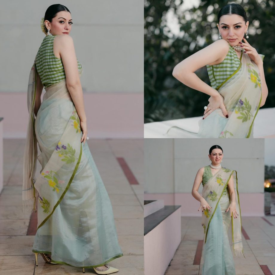 Nayanthara, Rashmika Mandanna And Hansika Motwani Inspired Sleeveless Back Design Blouse To Wear With Your Simple Saree 904600