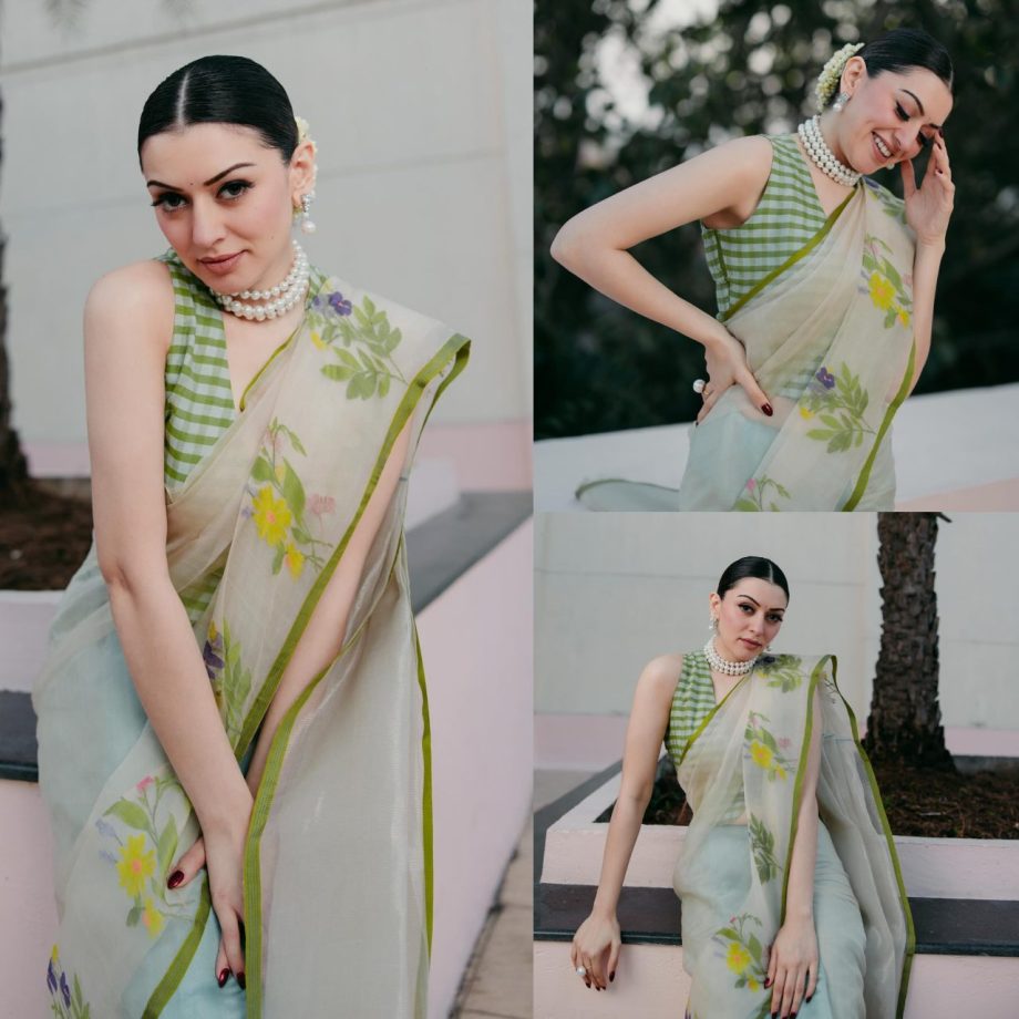 Nayanthara, Rashmika Mandanna And Hansika Motwani Inspired Sleeveless Back Design Blouse To Wear With Your Simple Saree 904601
