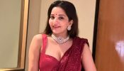 Nazar Fame Monalisa Shines In Sizzling Dark Red Saree With Sleeveless Blouse 906828