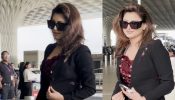 Urvashi Rautela Slays The Airport Look In A Sequin Bodycon Dress And Blazer 904438
