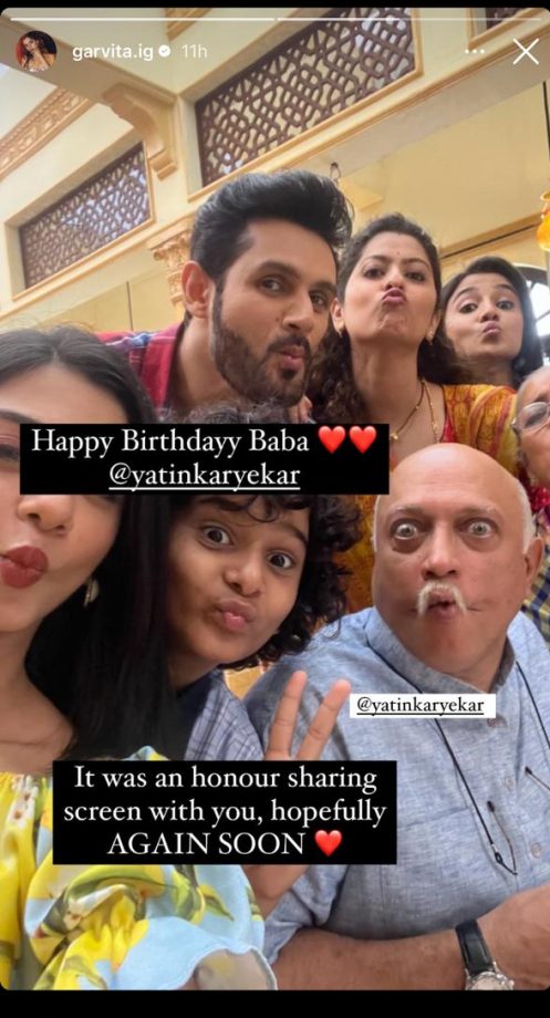 Yeh Rishta Fame Garvita Sadhwani Celebrates On-screen Father Yatin Karyekar's Birthday, See Photo! 904382