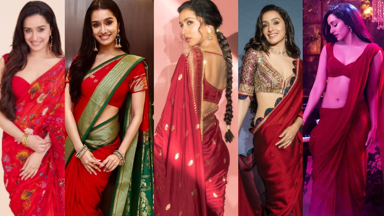 5 Simple Red Sarees Inspired by Bollywood Diva Shraddha Kapoor for Newlywed Brides 912571