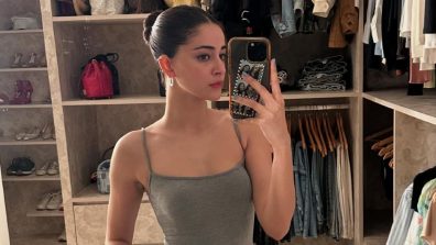 Ananya Panday Stuns in Grey Bodycon Dress for Girls’ Night Out