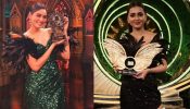 Bigg Boss OTT S3 Winner Sana Makbul's Feathery Dress Draws Comparisons To Tejasswi Prakash's Winning Outfit 910994