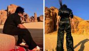 Dev and Rukmini Maitra’s Romantic Getaway: Couple Spotted in Saudi Arabia Amidst Stunning Hill and Sand Landscapes