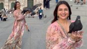 Divyanka Tripathi’s Joyful Encounter with Pigeons in Foreign Land, Steals Hearts with Her Vibrant Look