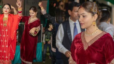 Rubina Dilaik Rocking Look In Traditional Maroon Red Kurta Set, Shares Unseen Photos From Family Wedding