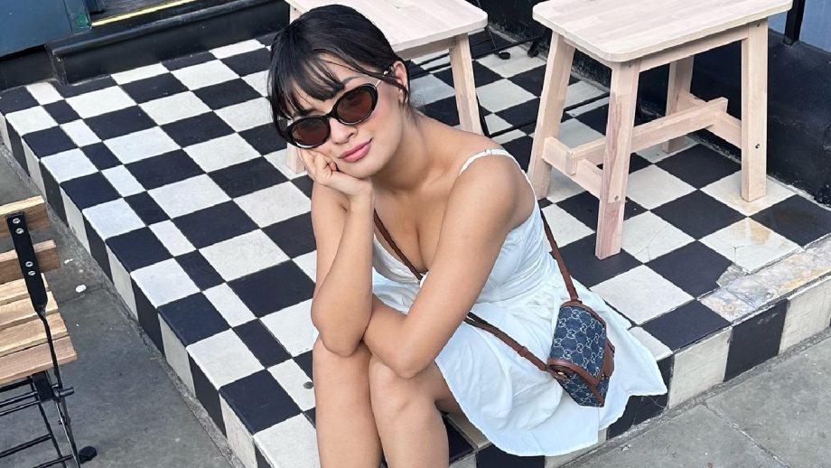 Avneet Kaur Breaks The Internet With Her Cute Summer Look In White Mini Dress With Bangs Hairdo 919534