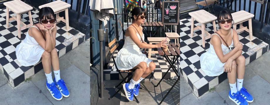 Avneet Kaur Breaks The Internet With Her Cute Summer Look In White Mini Dress With Bangs Hairdo 919529