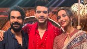 Karan Kundrra is all smiles as he poses with Rajkummar Rao and Triptii Dimri 918274