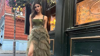 Mouni Roy Sizzles at London Fashion Week in Stunning Green Gown by Aadnevik