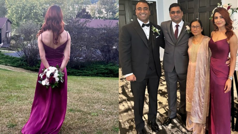 Samantha Ruth Prabhu Turns Bridesmaid In Purple Gown, Shares Pictures From A Wedding 918965